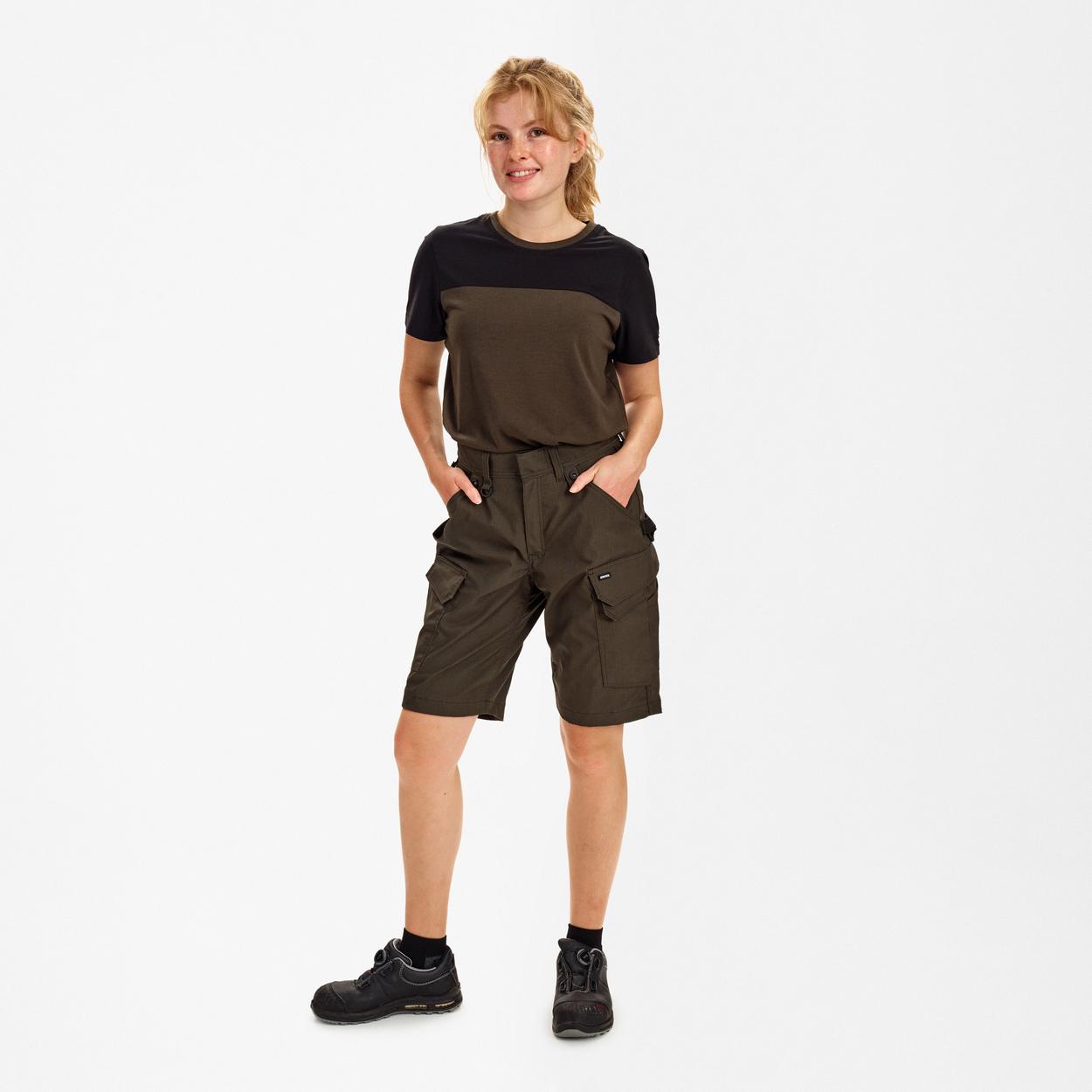ENGEL Entire Damen Arbeitsshorts mit 2-Wege-Stretch in Forest Green, Größe 48