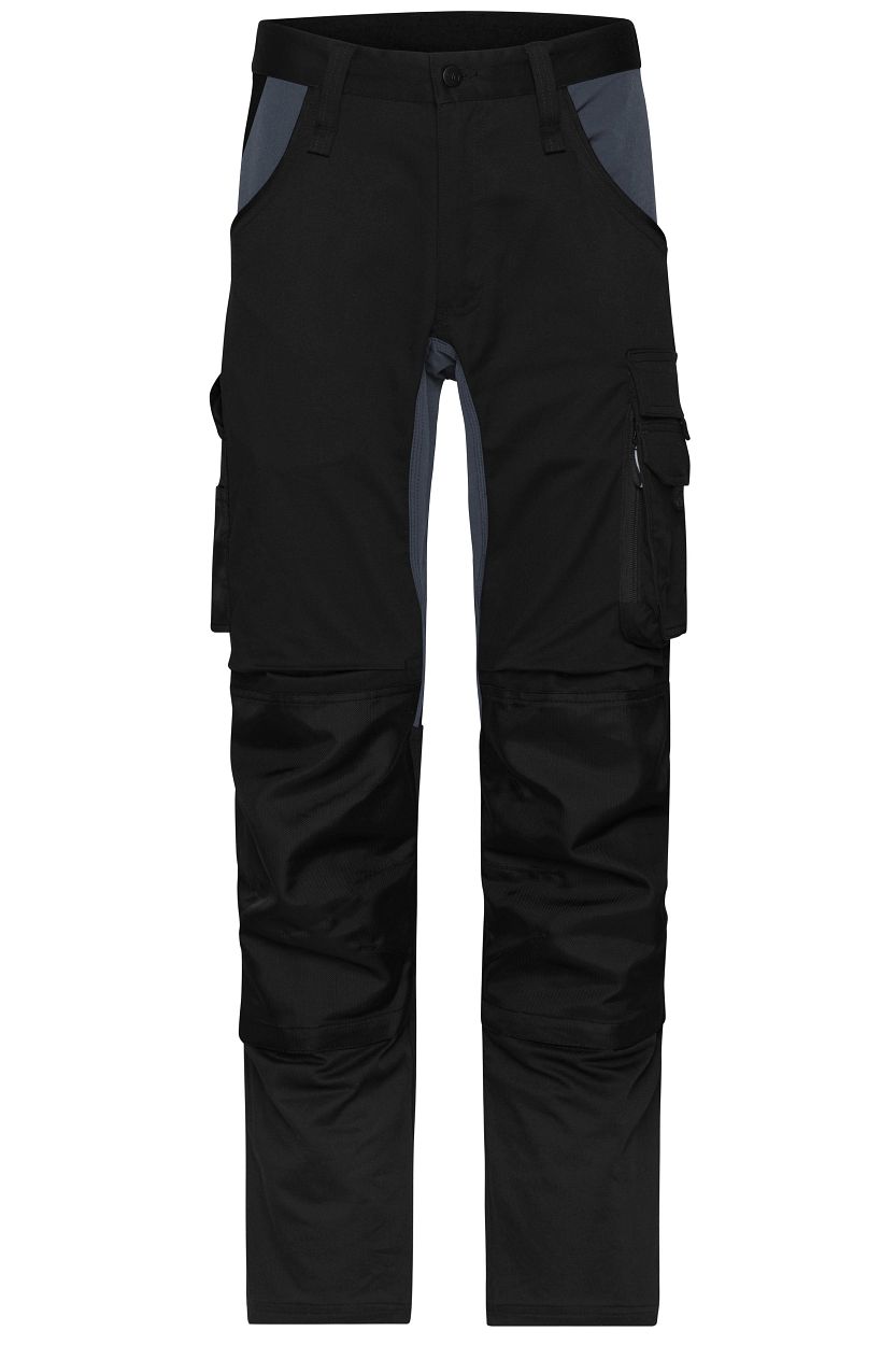 Workwear Stretch-Pants Slim Line GRS "JN1812" in Black/Carbon, Größe 110 - Daiber