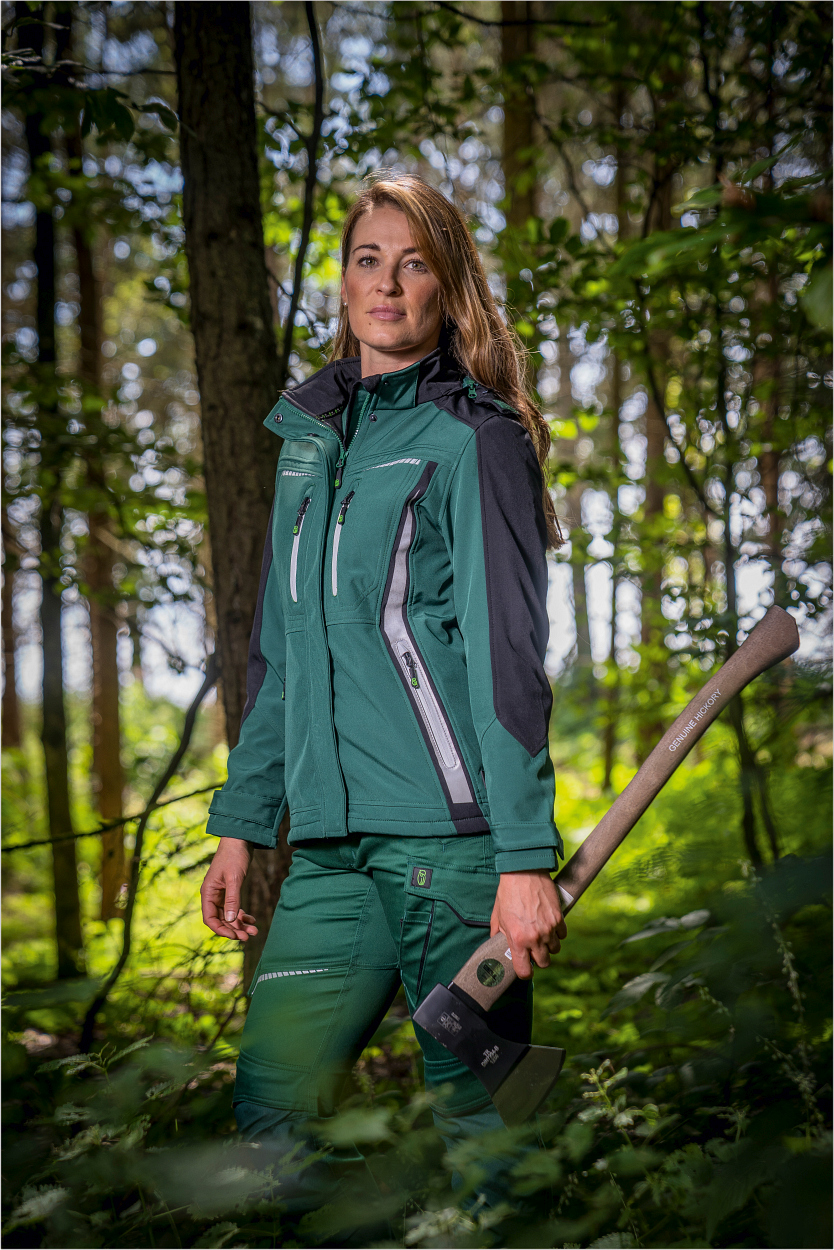 Damen Shorts Flex Line Grün/Schwarz FLXDK, Gr. 52 von Leibwächter