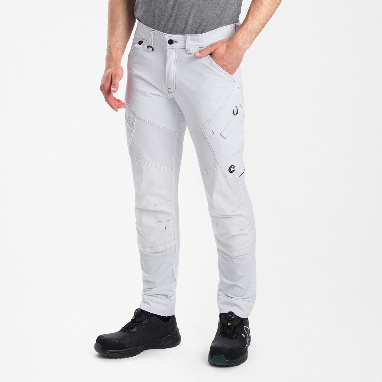 ENGEL X-treme Arbeitshose mit 4-Wege-Stretch in Weiss, Größe 26