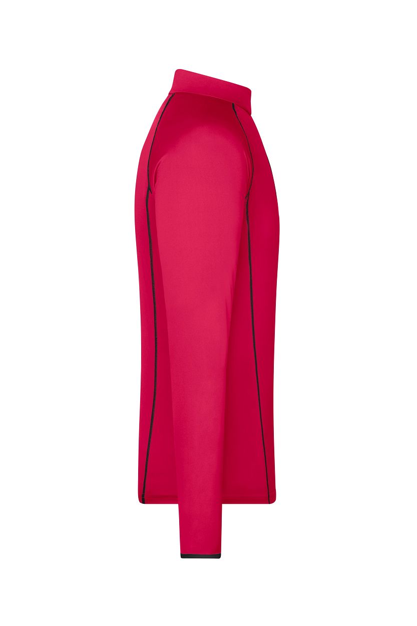 Men's Sports Shirt Long-Sleeved "JN498" in Bright-Pink/Titan, Größe 2XL - Daiber