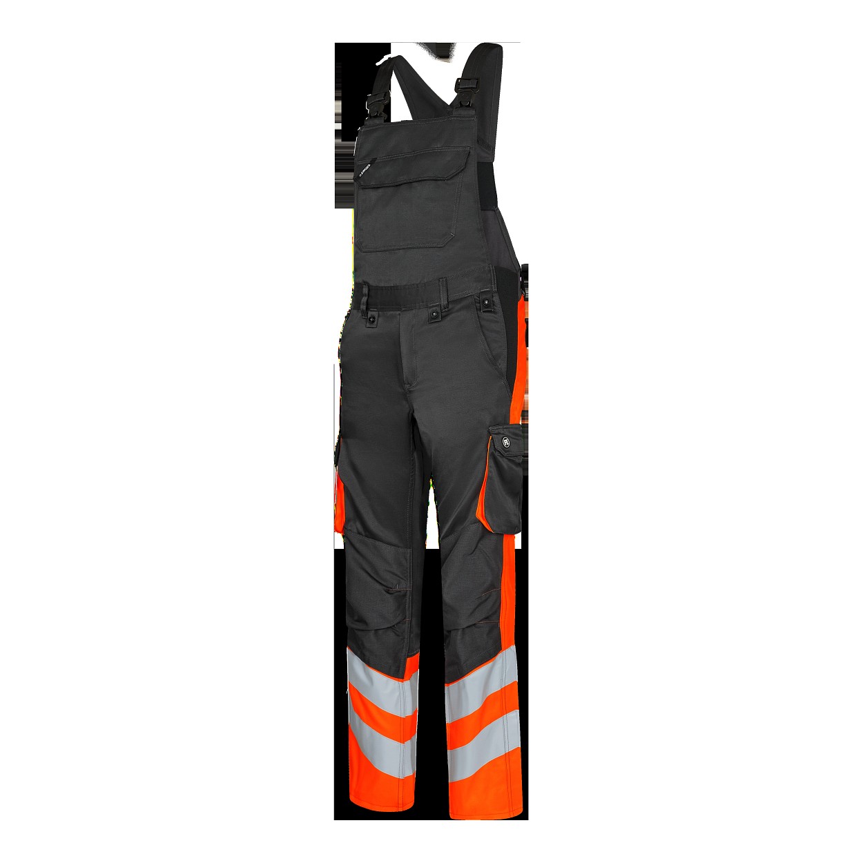 ENGEL Safety Light Latzhose in Anthrazit Grau/Orange, Größe 106