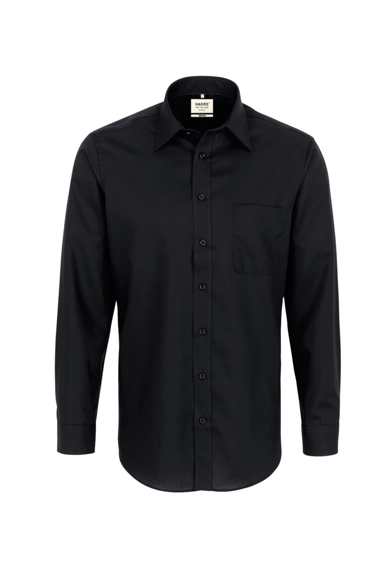 HAKRO 108 Hemd Business Comfort in Schwarz, Größe 6XL