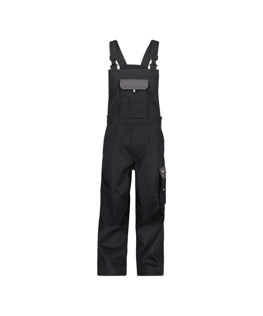 Zweifarbige Arbeitslatzhose "DASSY® Calais" in SCHWARZ/ZEMENTGRAU, Größe 58 - langer Schritt PESCO61