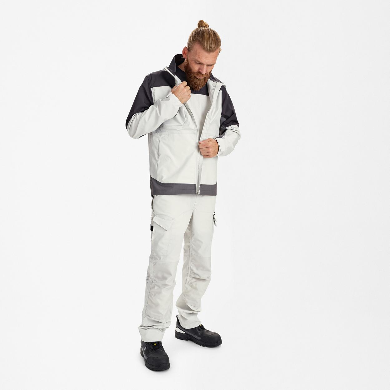 ENGEL Entire Arbeitsjacke mit 2-Wege-Stretch in Bone White / Anthracite Grey, Größe XS