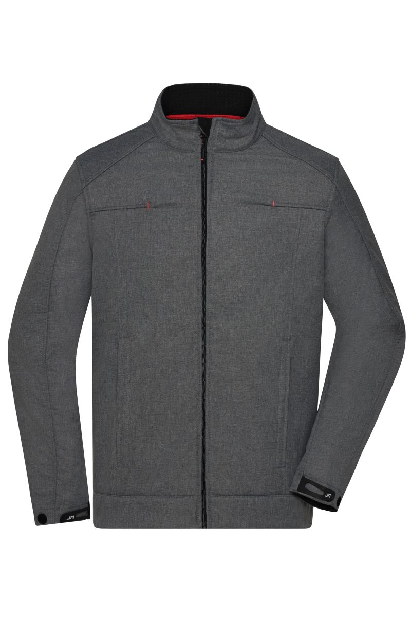 JN1088 Herren Softshell Jacke in Dark-Melange, Größe S von James & Nicholson