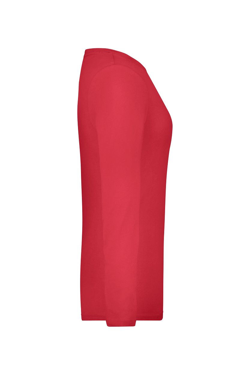 Ladies' Stretch Shirt Long-Sleeved "JN927" in Pink, Größe 2XL - Daiber