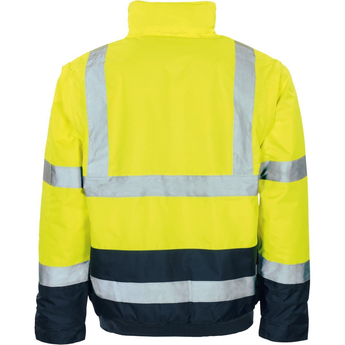 Pilotenjacke mit Schulterreflex leuchtgelb-marine von Vizwell