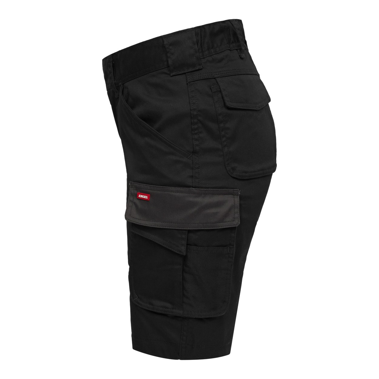 ENGEL Galaxy Damen Arbeitsshorts mit 2-Wege-Stretch in Schwarz/Anthrazit Grau, Größe 48