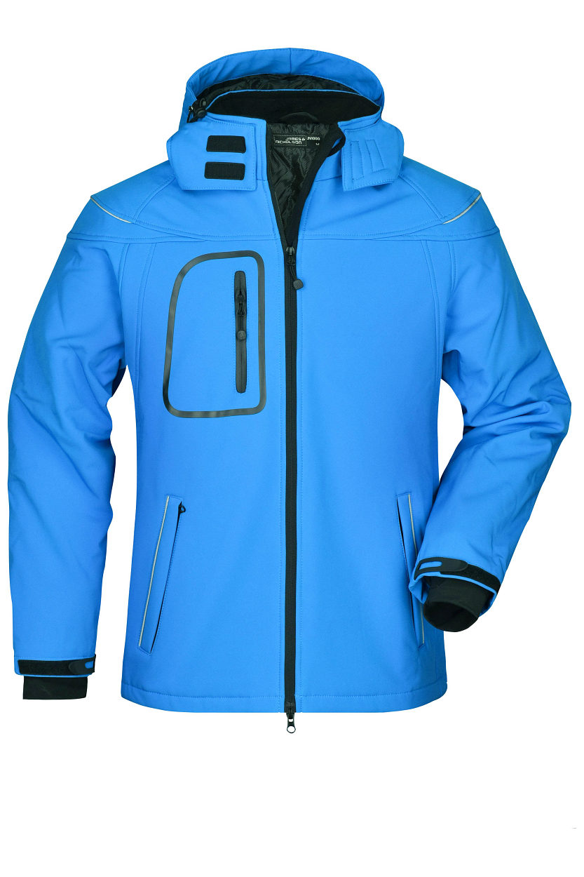 Men’s Winter Softshell Jacket "JN1000" in Aqua, Größe 3XL - Daiber