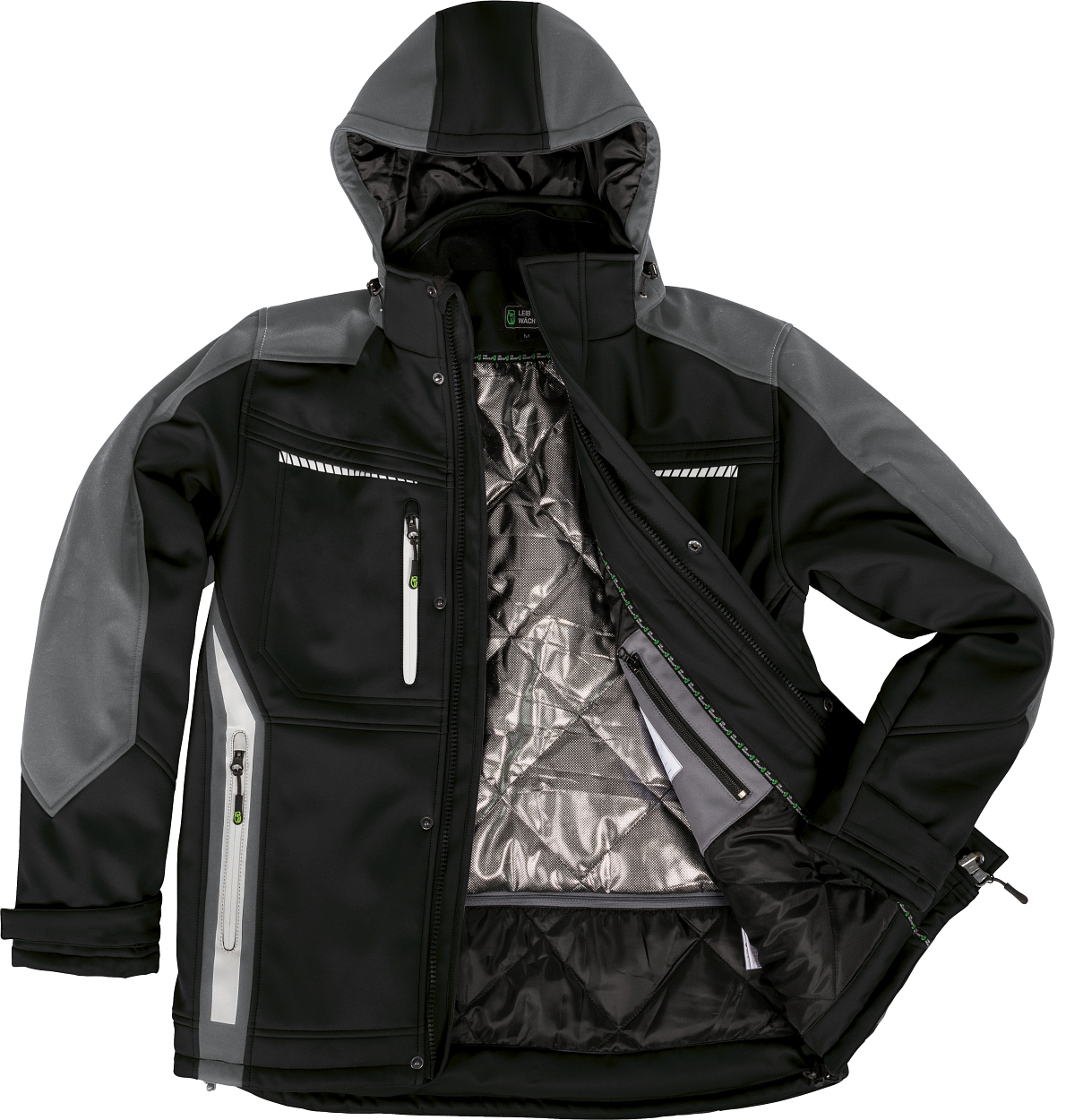 Winter-Softshelljacke Flex Line Schwarz/Grau FLEXI, Gr. 3XL von Leibwächter Winter-Softshelljacke Flex Line Schwarz/Grau FLEXI, Gr. 2XL von Leibwächter