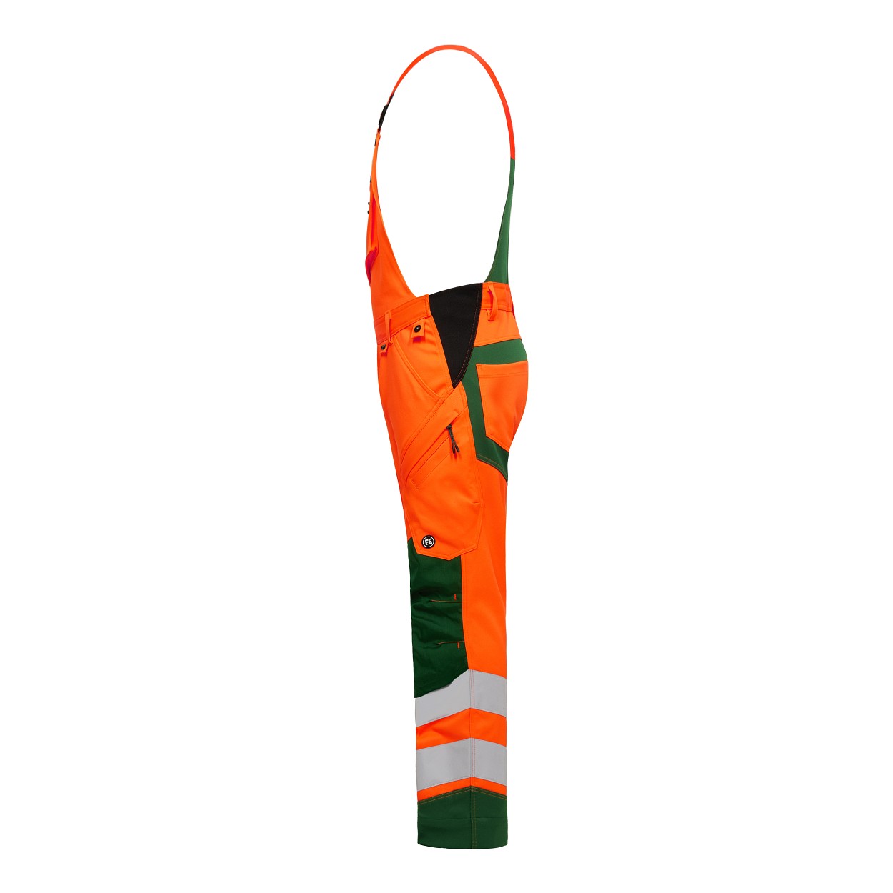 ENGEL Safety Latzhose in Orange/Grün, Größe 26