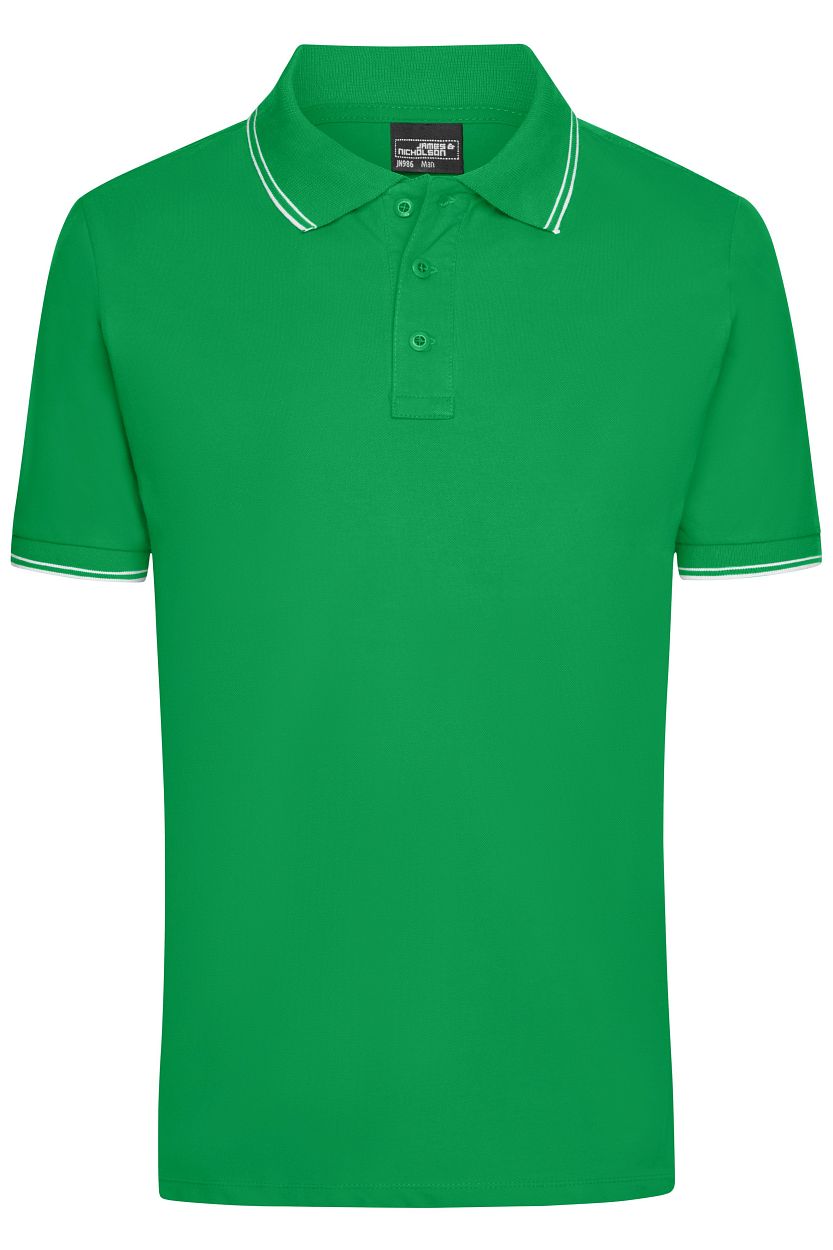 Men's Polo "JN986" in Fern-Green/White, Größe 3XL - Daiber