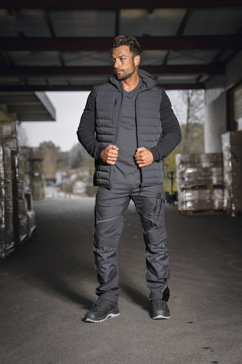 Herren Hybridjacke Casual Line Grau CAHYJ, Gr. 3XL von Leibwächter Bundhose Flex Line in Grau-Schwarz, Gr. 98 von Leibwächter
