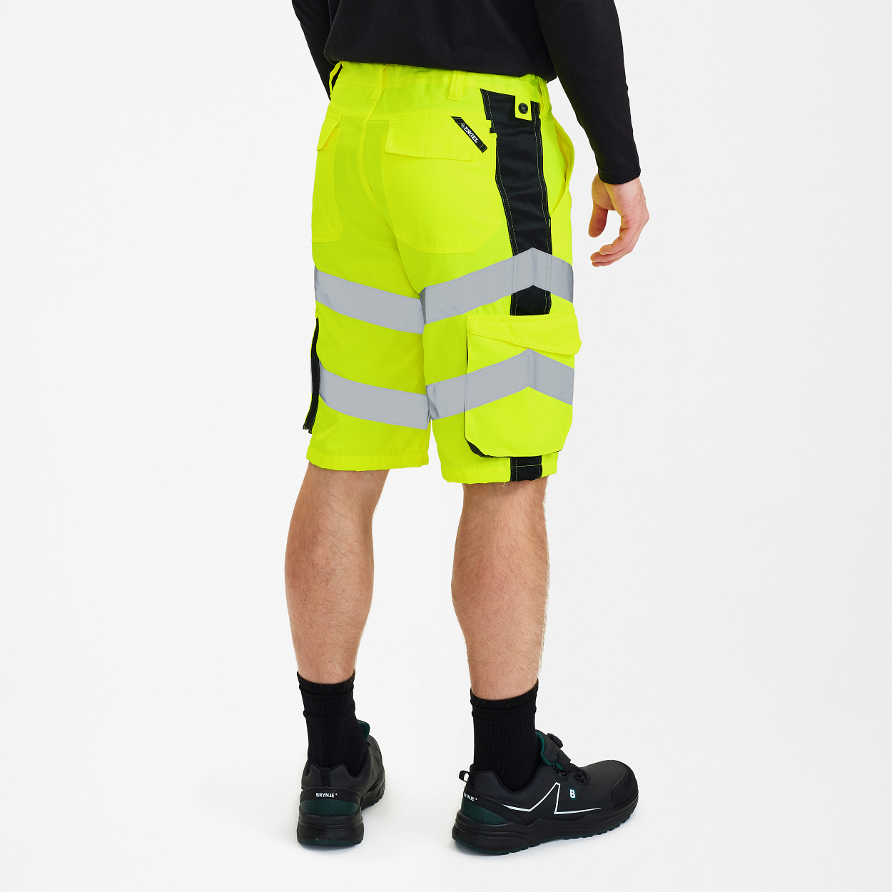 ENGEL Safety Light Arbeitsshorts in Gelb/Schwarz, Größe 54