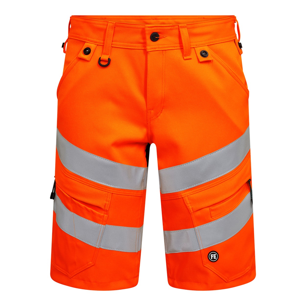 ENGEL Safety Arbeitsshorts mit 2-Wege-Stretch in Orange/Grün, Größe 54