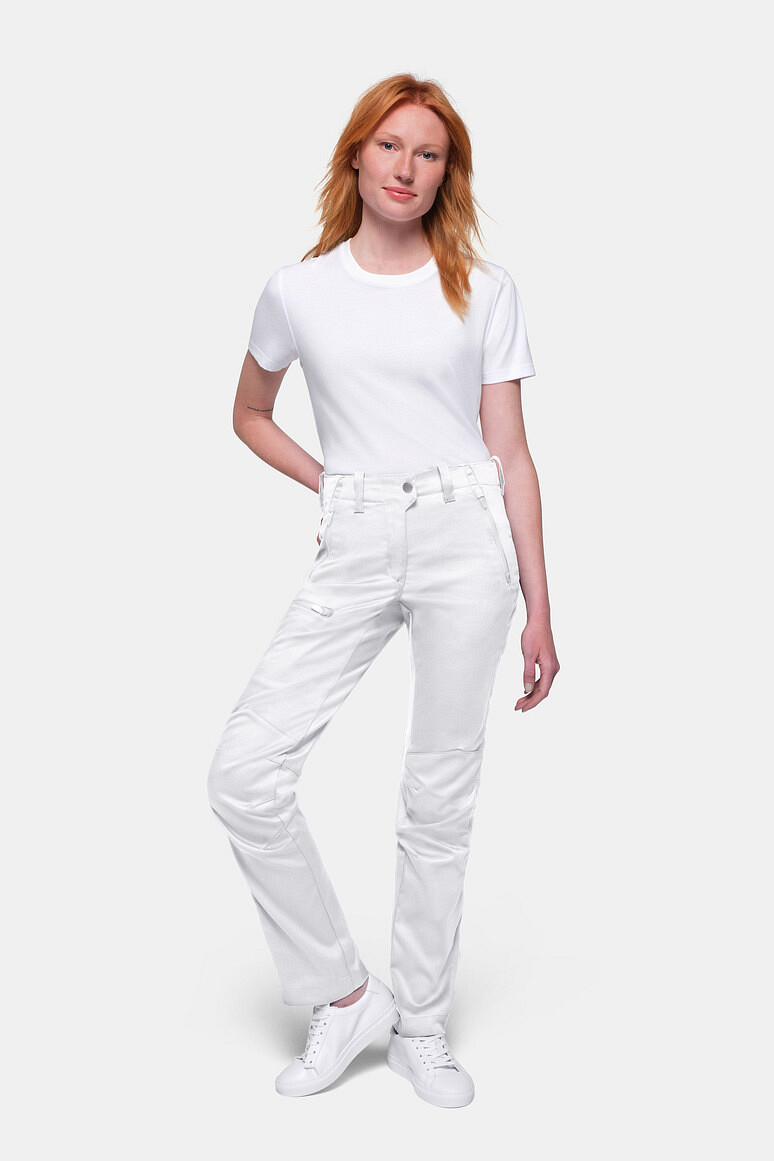 HAKRO 710 Damen Performancehose ECO in weiß, Größe 6XL
