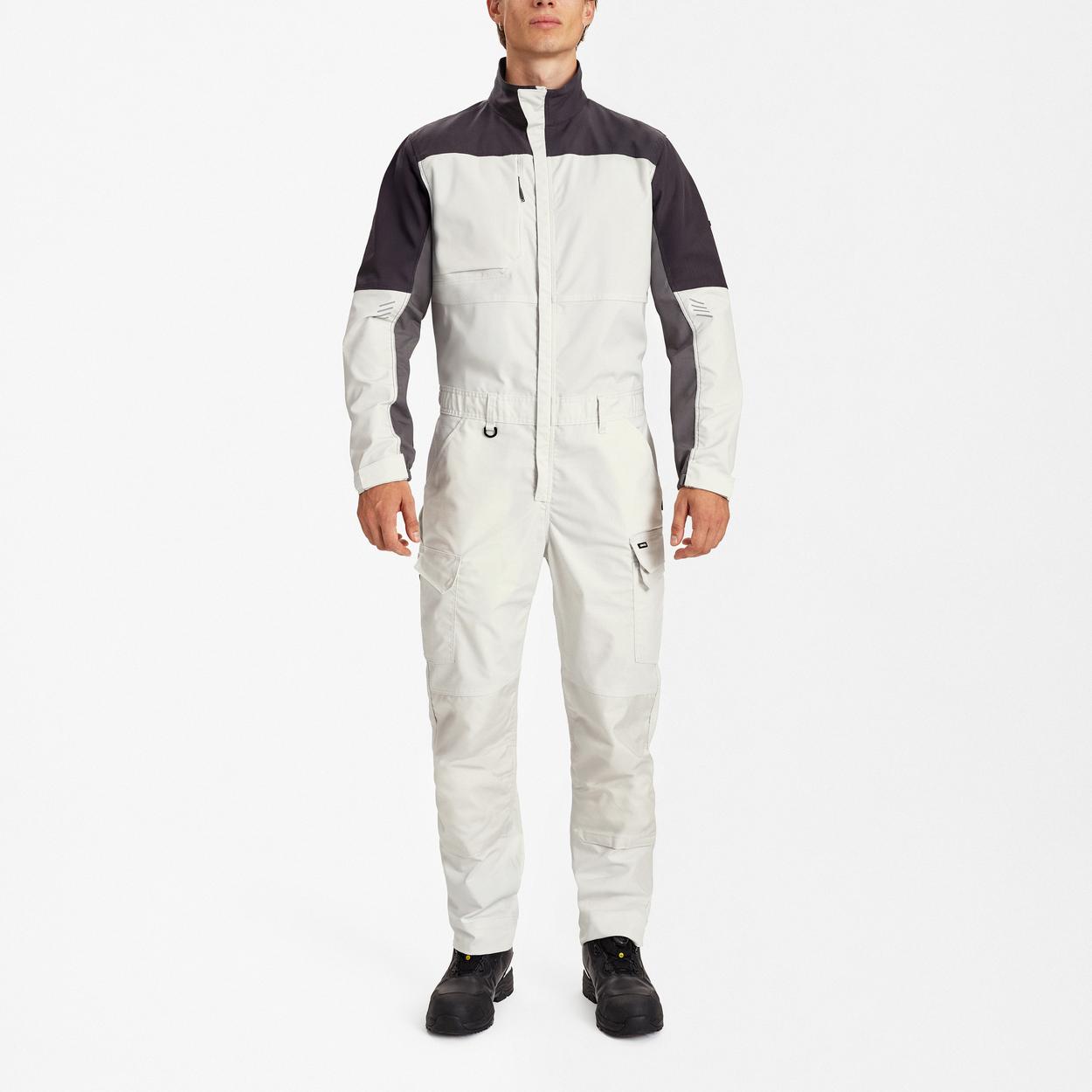ENGEL Entire Overall mit 2-Wege-Stretch in Bone White / Anthracite Grey, Größe XS