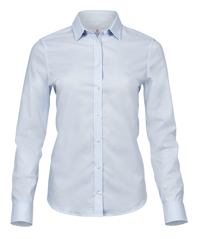 Women´s Stretch Luxury Shirt in Light Blue, Größe S von Tee Jays