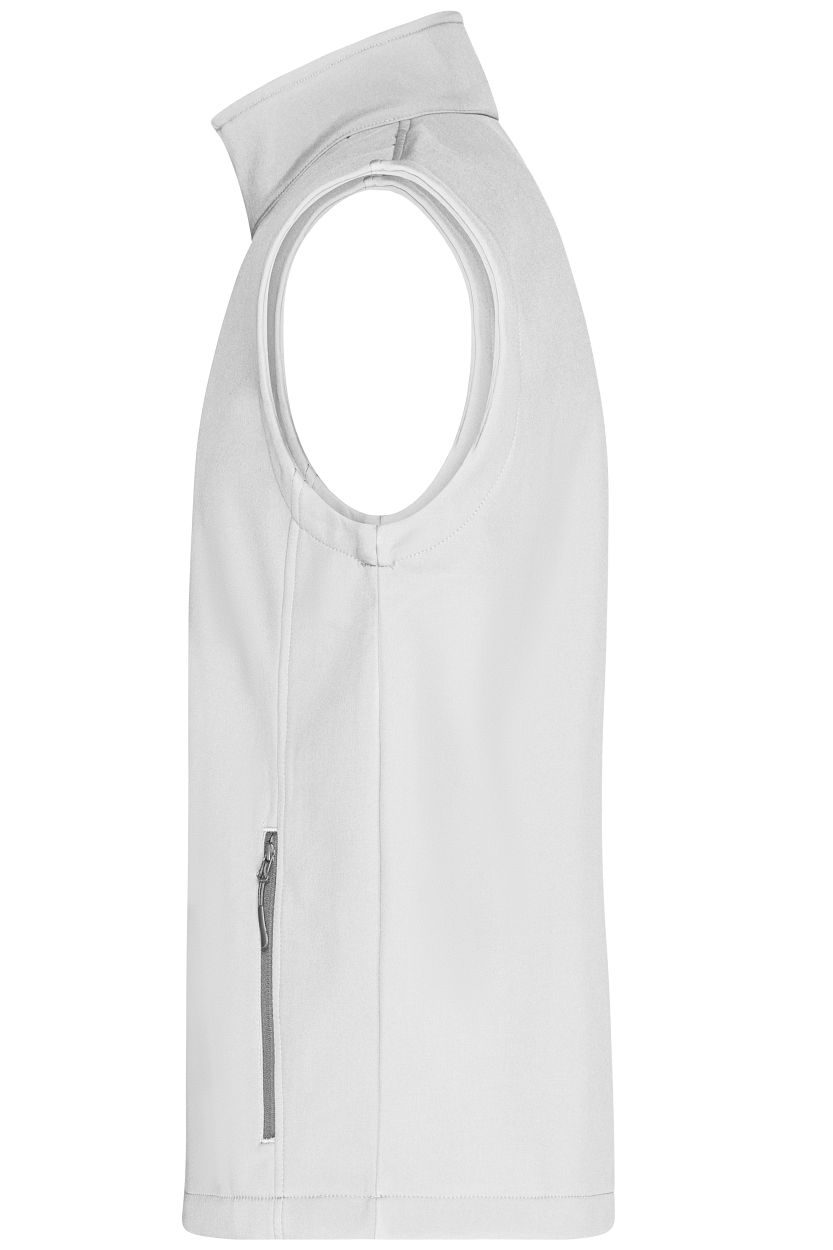 Men's Promo Softshell Vest "JN1128" in White/White, Größe 3XL - Daiber