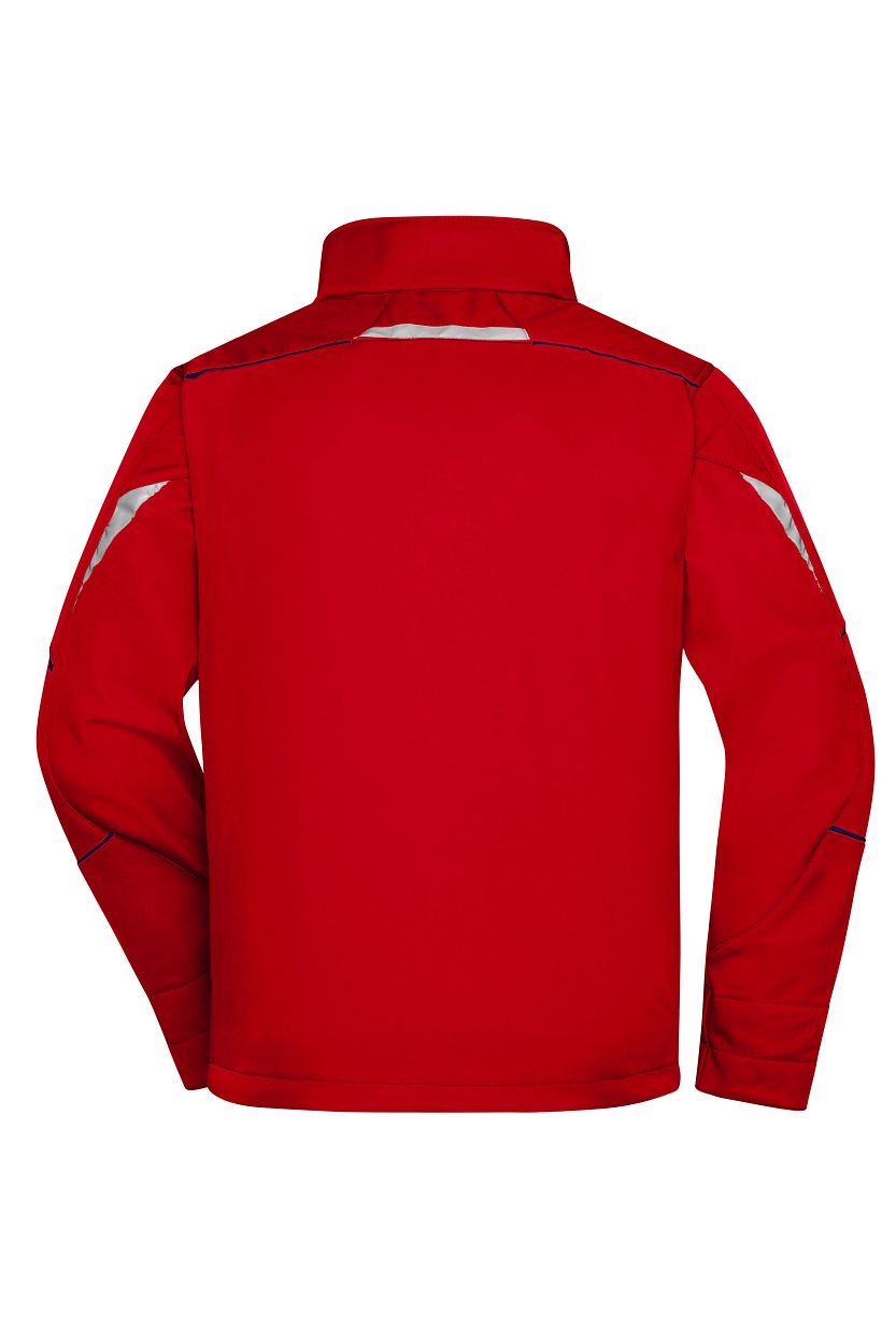 Workwear Softshell Jacket - COLOR - "JN851" in Red/Navy, Größe 6XL - Daiber