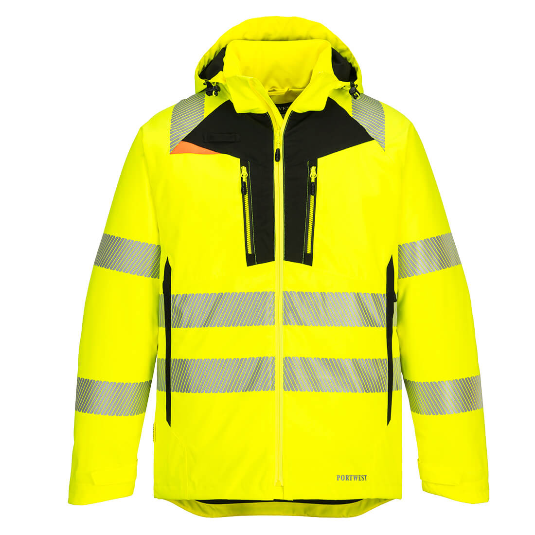 DX4 Warnschutz Winterjacke DX461 in Gelb / Schwarz, Größe M von Portwest