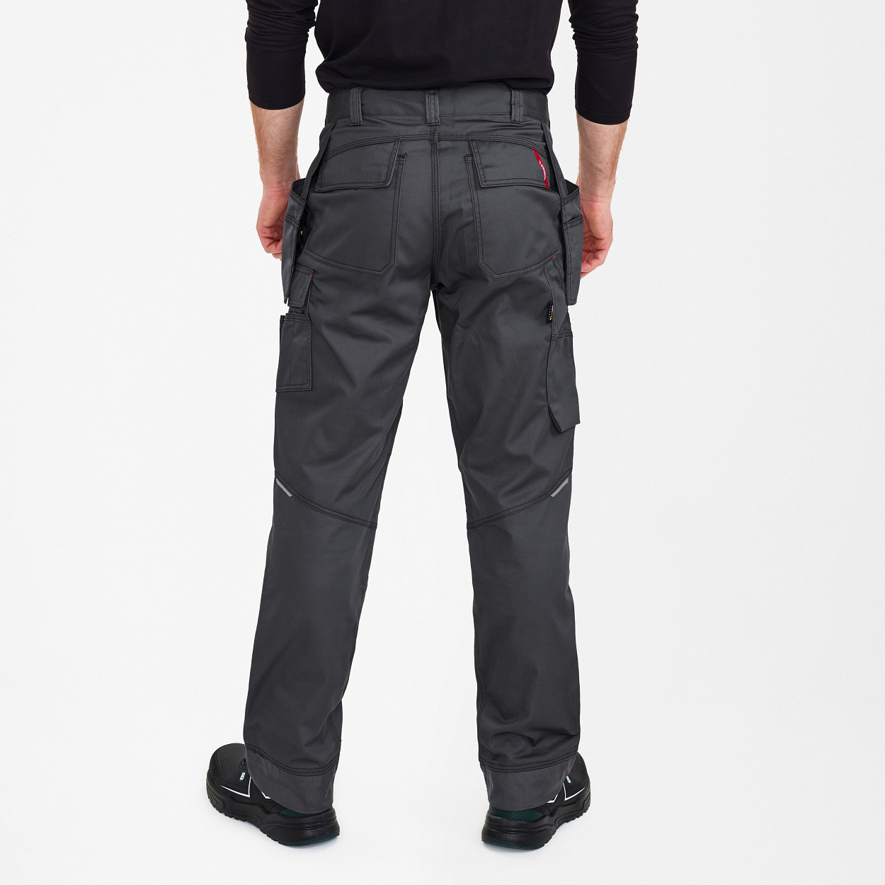 ENGEL Combat Handwerkerhose mit Holstertaschen in Grau, Größe 26