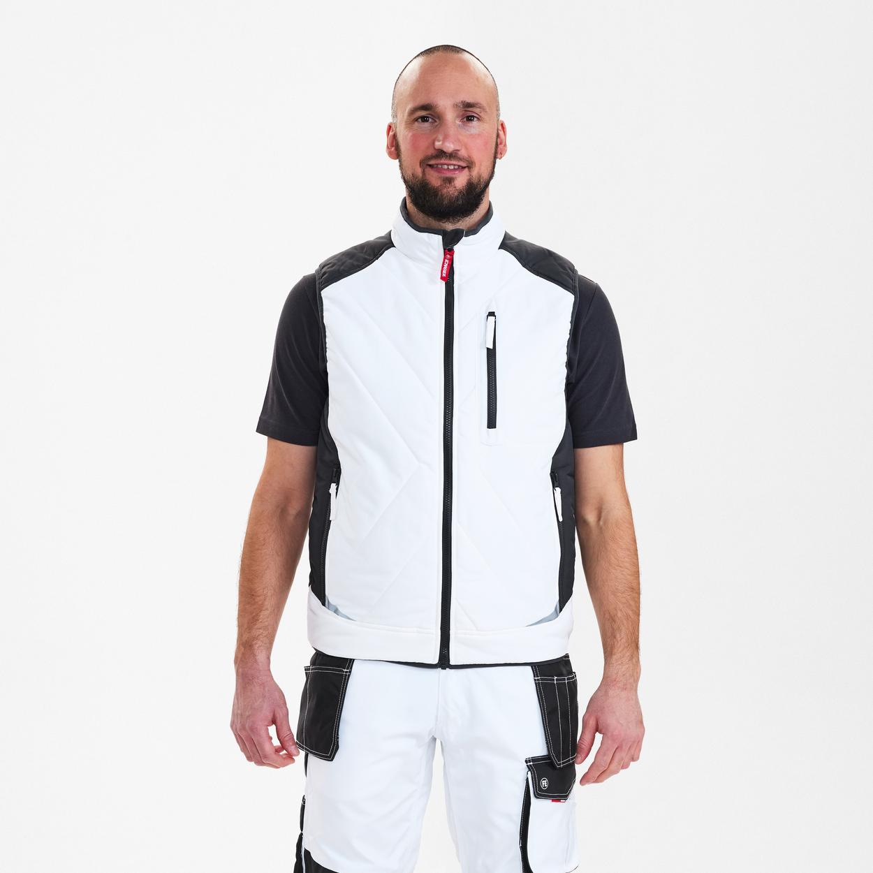 ENGEL Galaxy Stepp-Winterweste in Weiss/Anthrazit Grau, Größe XS