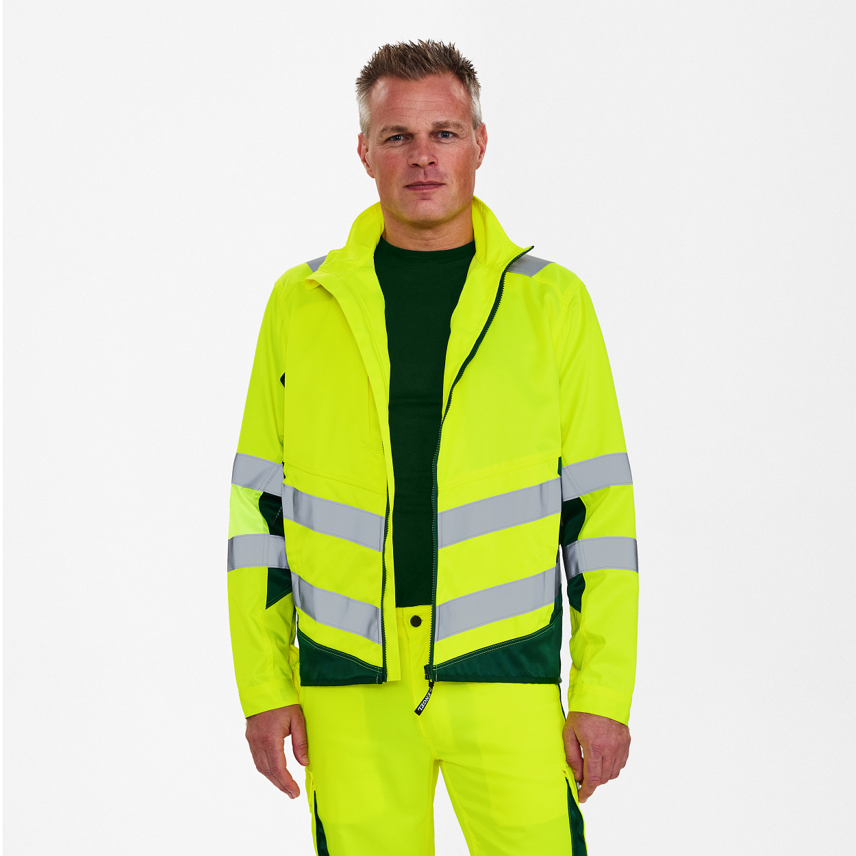 ENGEL Safety Light Arbeitsjacke in Gelb/Grün, Größe XS