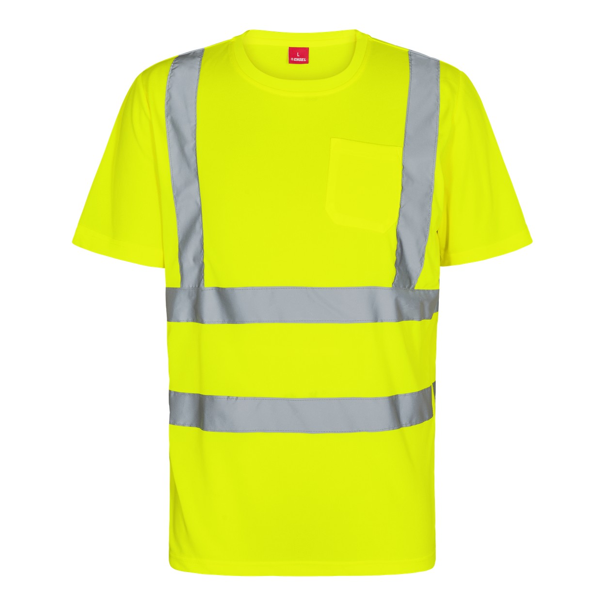 ENGEL Safety T-Shirt mit Brusttasche in Gelb, Größe XS