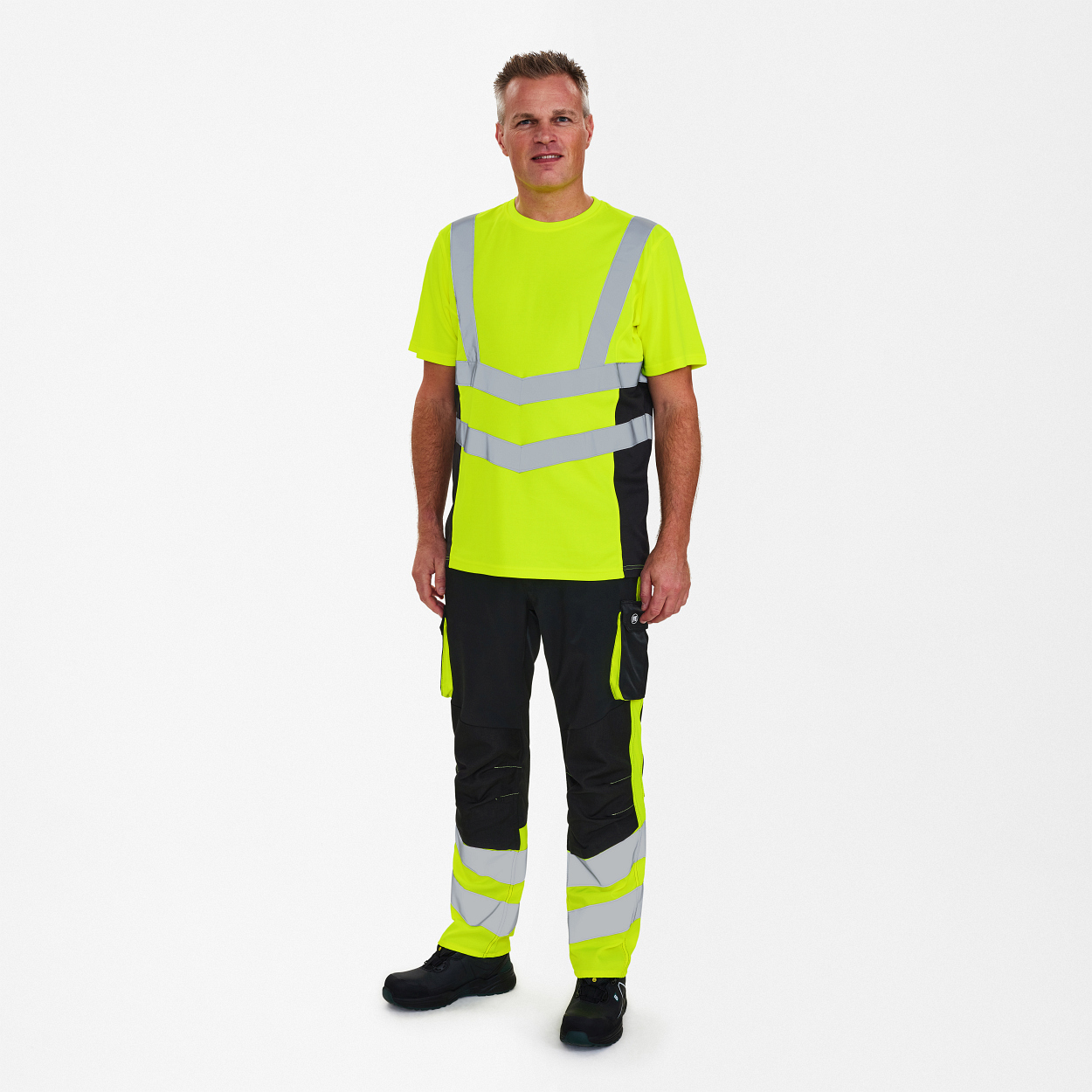 ENGEL Safety T-Shirt in Gelb/Schwarz, Größe XS