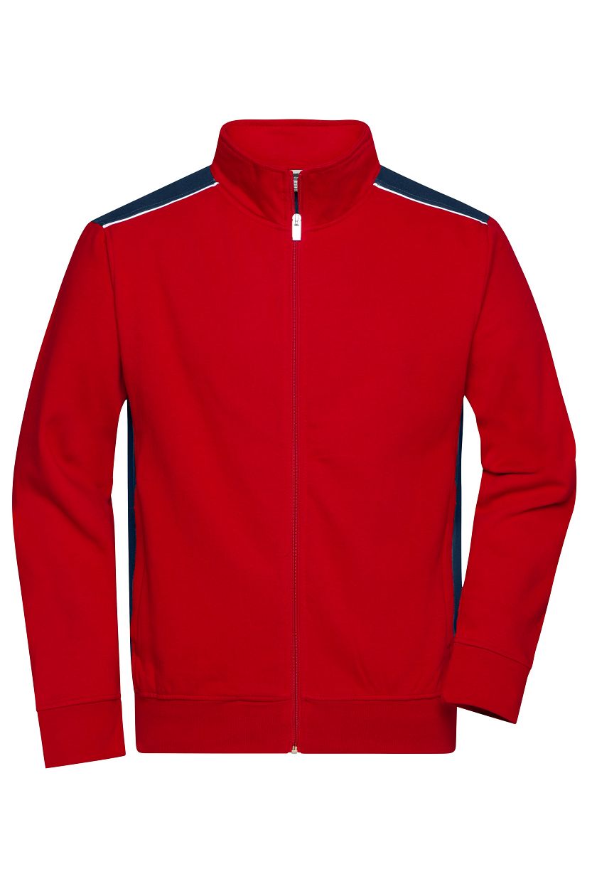 Workwear Sweat Jacket - COLOR - "JN870" in Red/Navy, Größe 6XL - Daiber