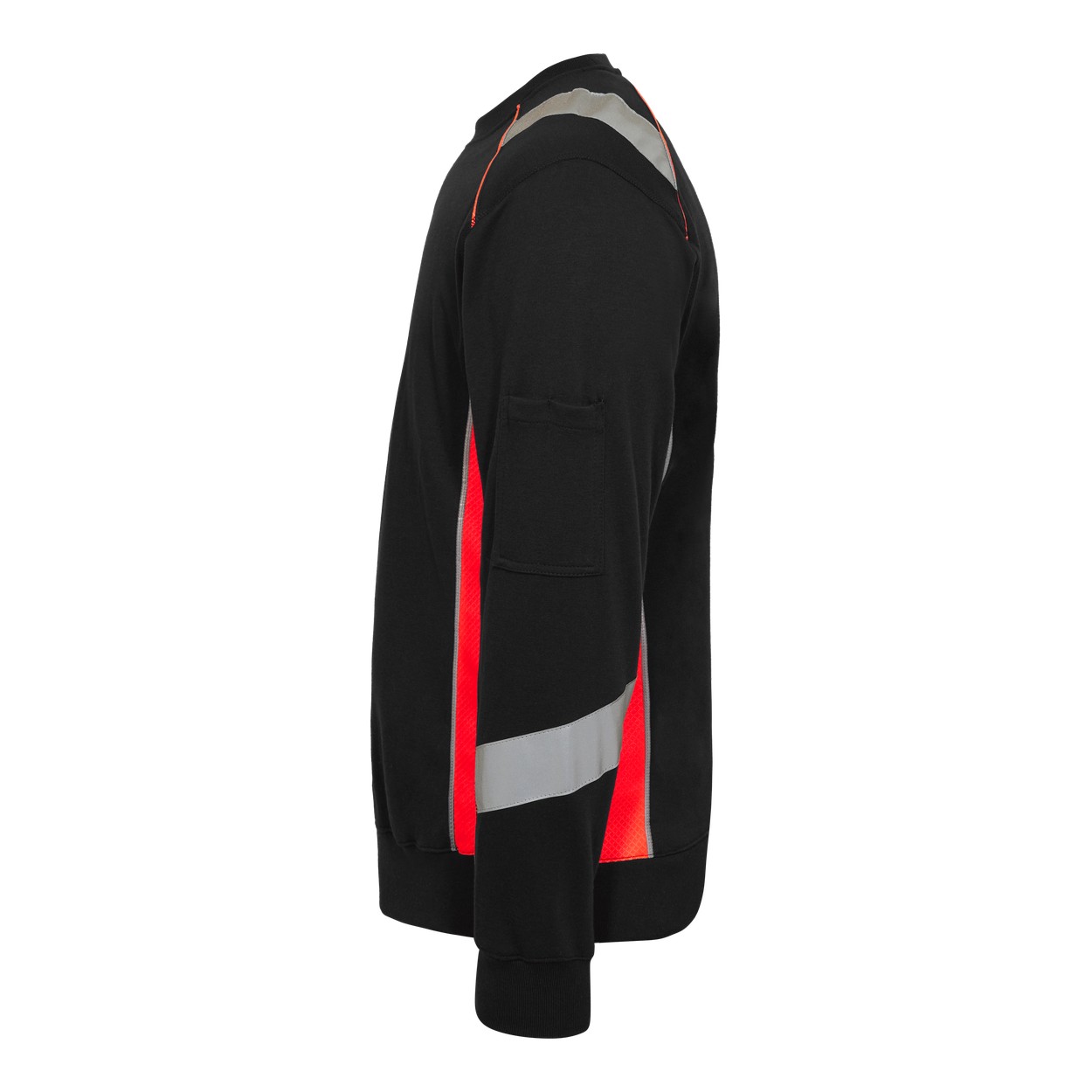 ENGEL Cargo Sweatshirt in Schwarz/Rot, Größe XS