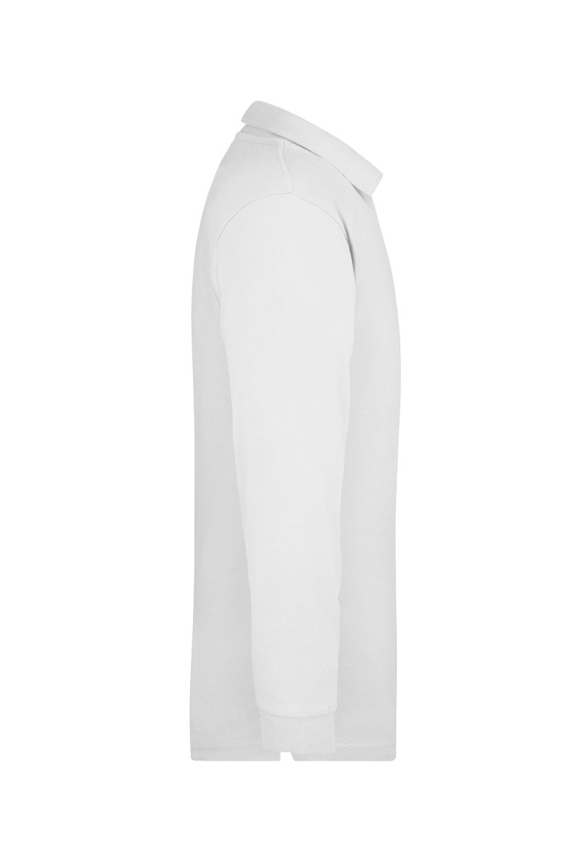 Polo-Piqué Long-Sleeved "JN022" in White, Größe 2XL - Daiber