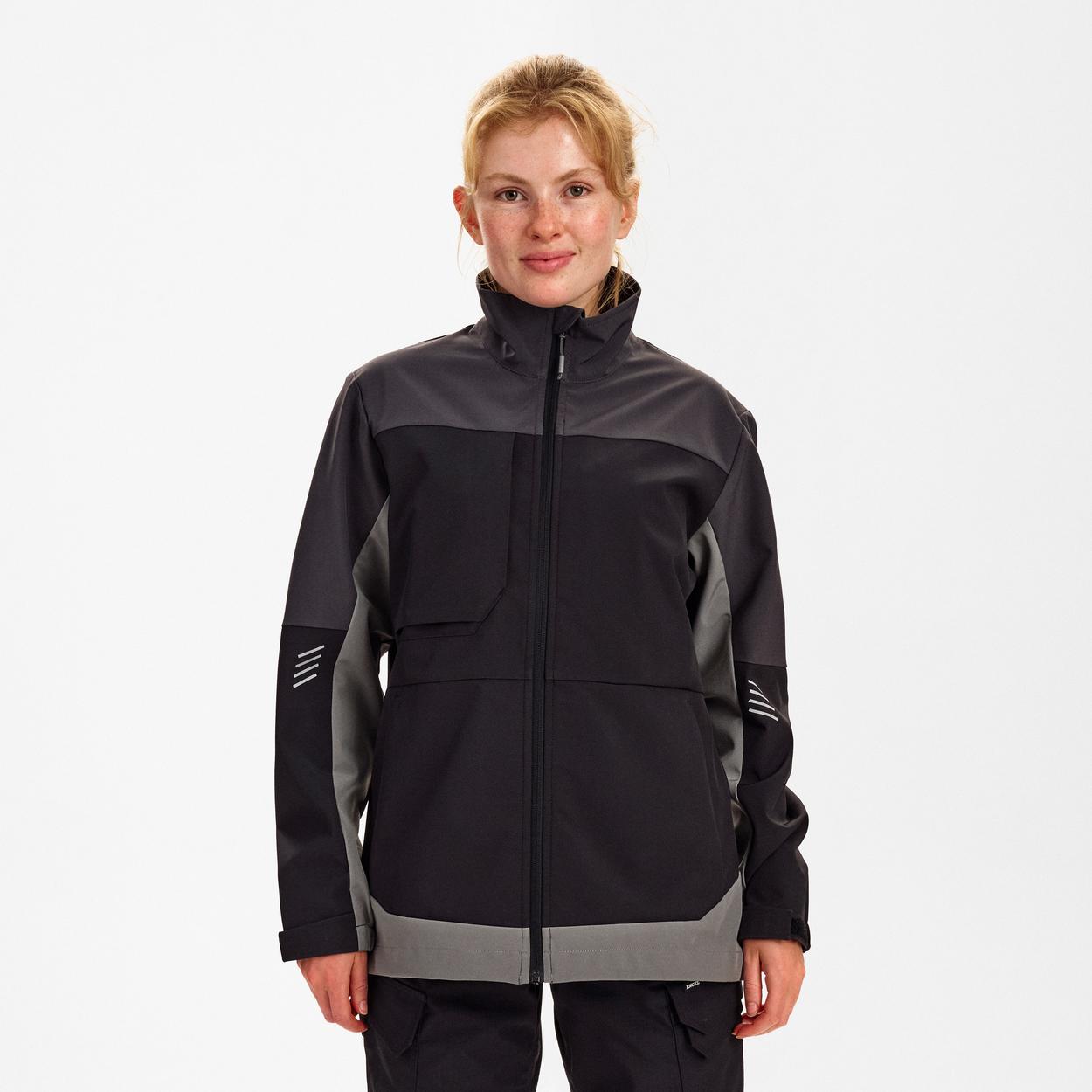 ENGEL Entire Damen Softshelljacke in Schwarz/Anthrazit Grau, Größe XS