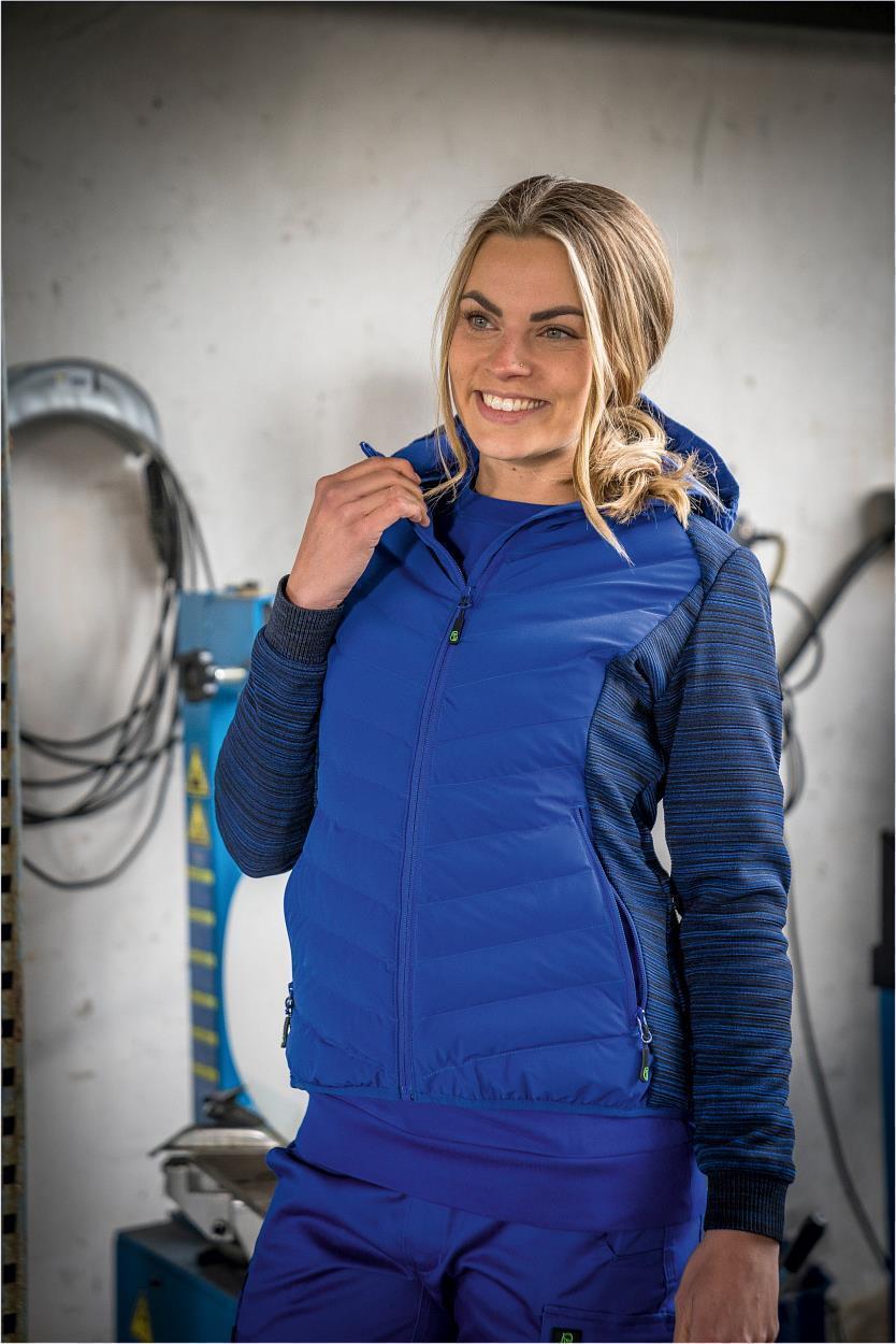 Damen-Hybridjacke CADHYJ00 Casual Line in Kornblau, Gr. 52 von Leibwächter