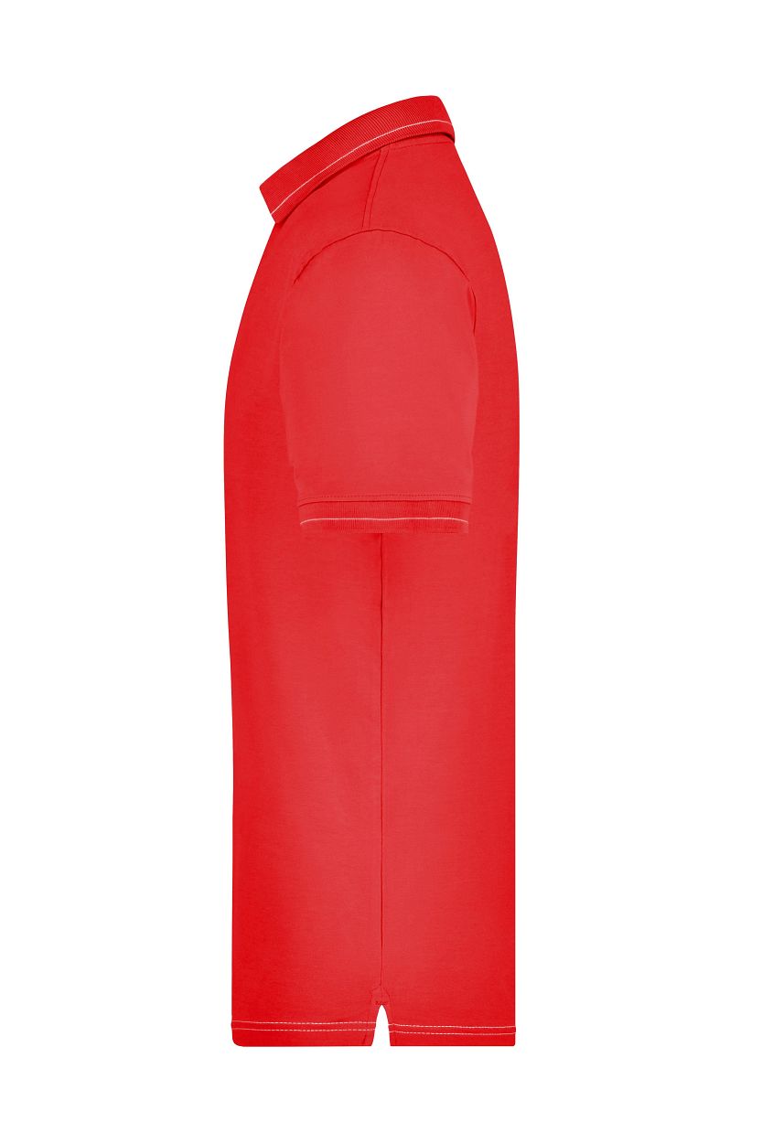 Men's Elastic Polo "JN569" in Red/White, Größe 3XL - Daiber