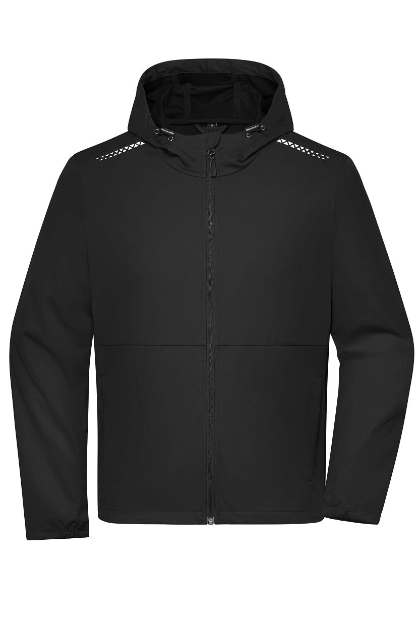 Men's Sports Softshell Jacket GRS "JN1394" in Black, Größe 3XL - Daiber