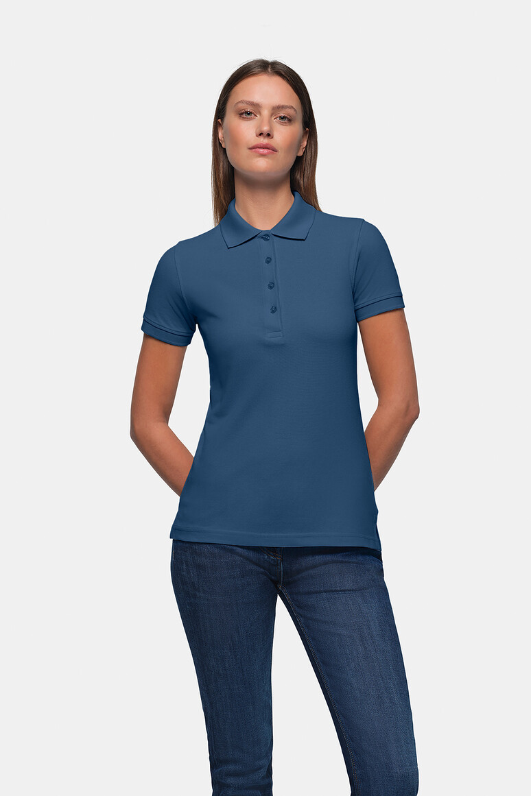 HAKRO 110 Damen Poloshirt Classic in Marine, Größe 3XL