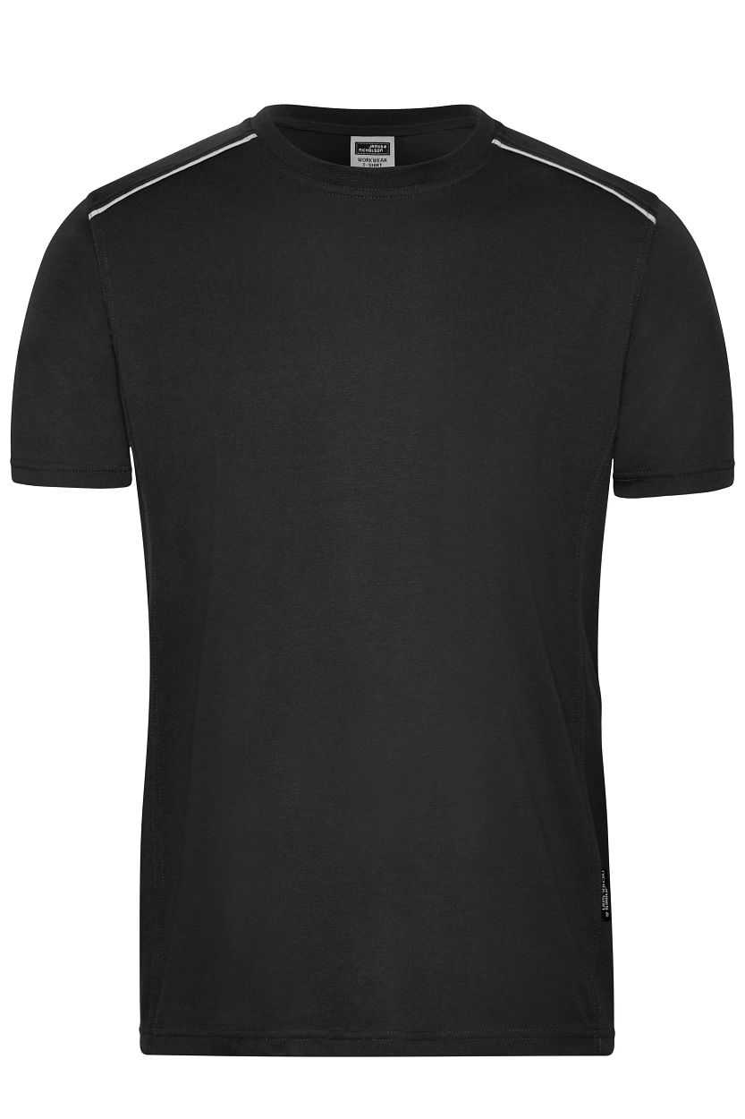 Men's Workwear T-Shirt - SOLID - OCS Blended "JN890" in Black, Größe 6XL - Daiber