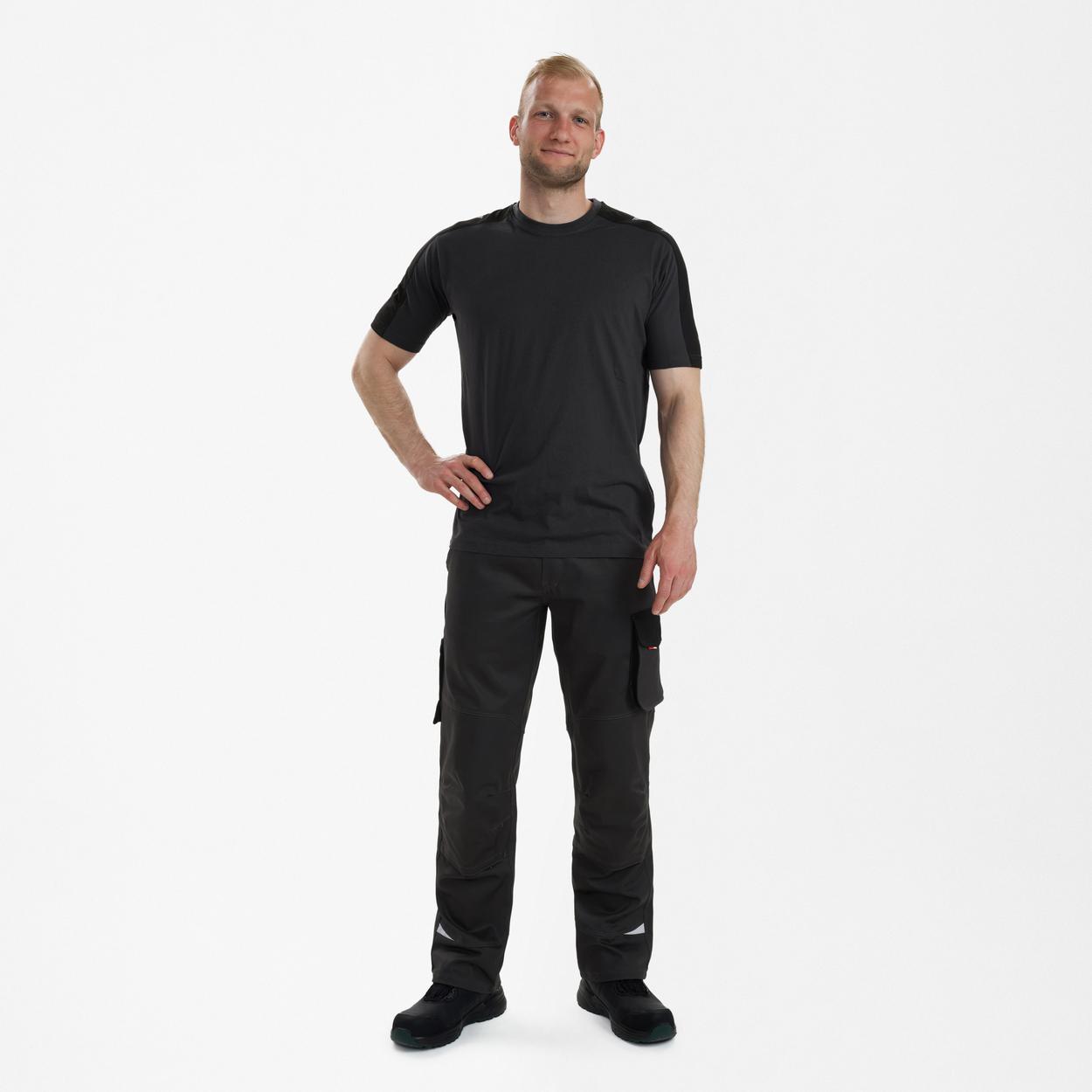 ENGEL Galaxy T-Shirt in Anthrazitgrau/Schwarz, Größe XS