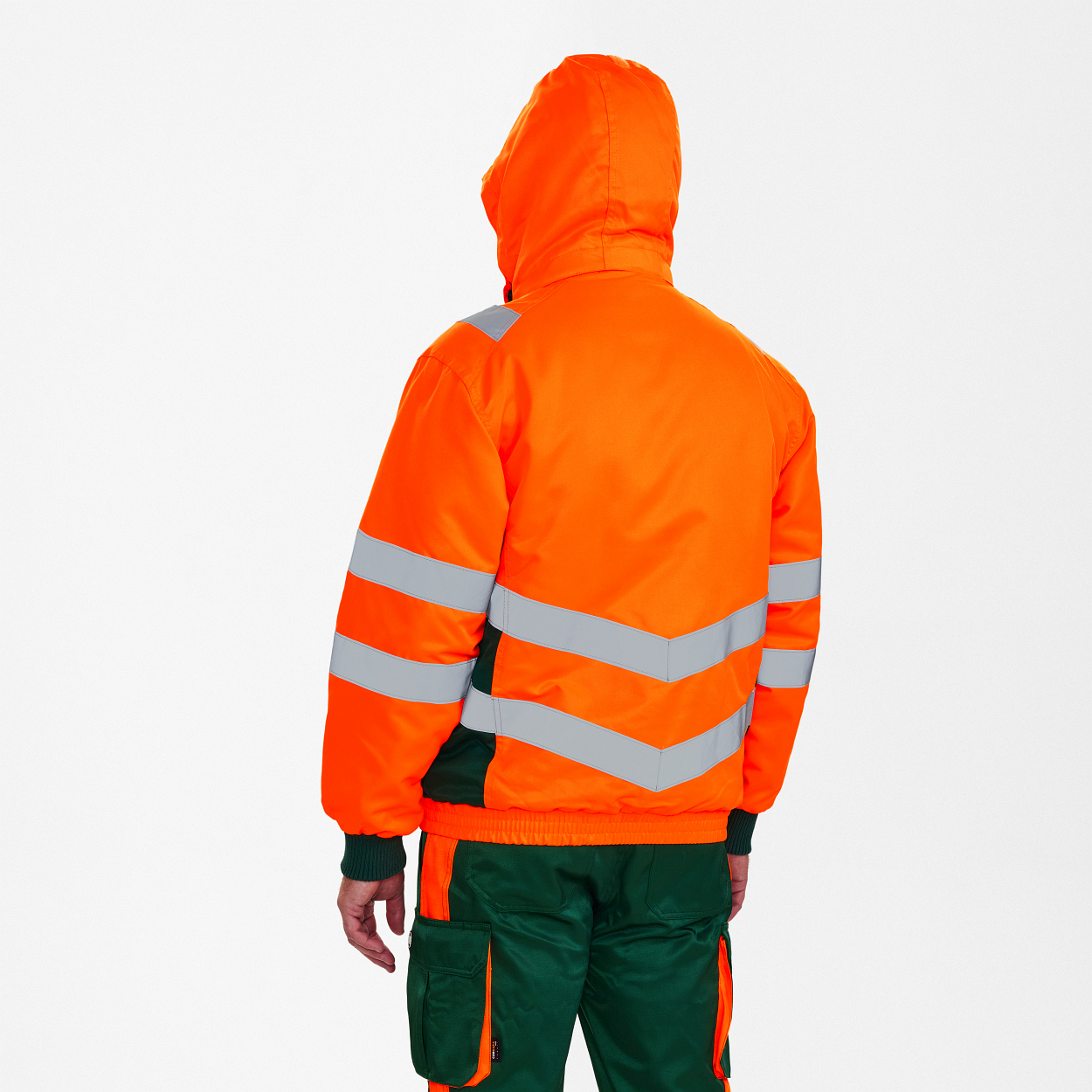 ENGEL Safety Pilotjacke in Orange/Grün, Größe XS