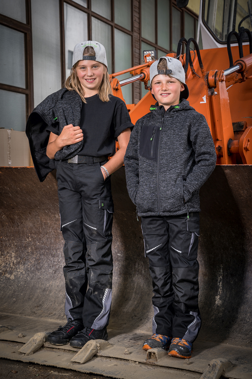 Kinder-Bundhose Flex Line Schwarz/Grau FLXKH, Gr. 158/164 von Leibwächter