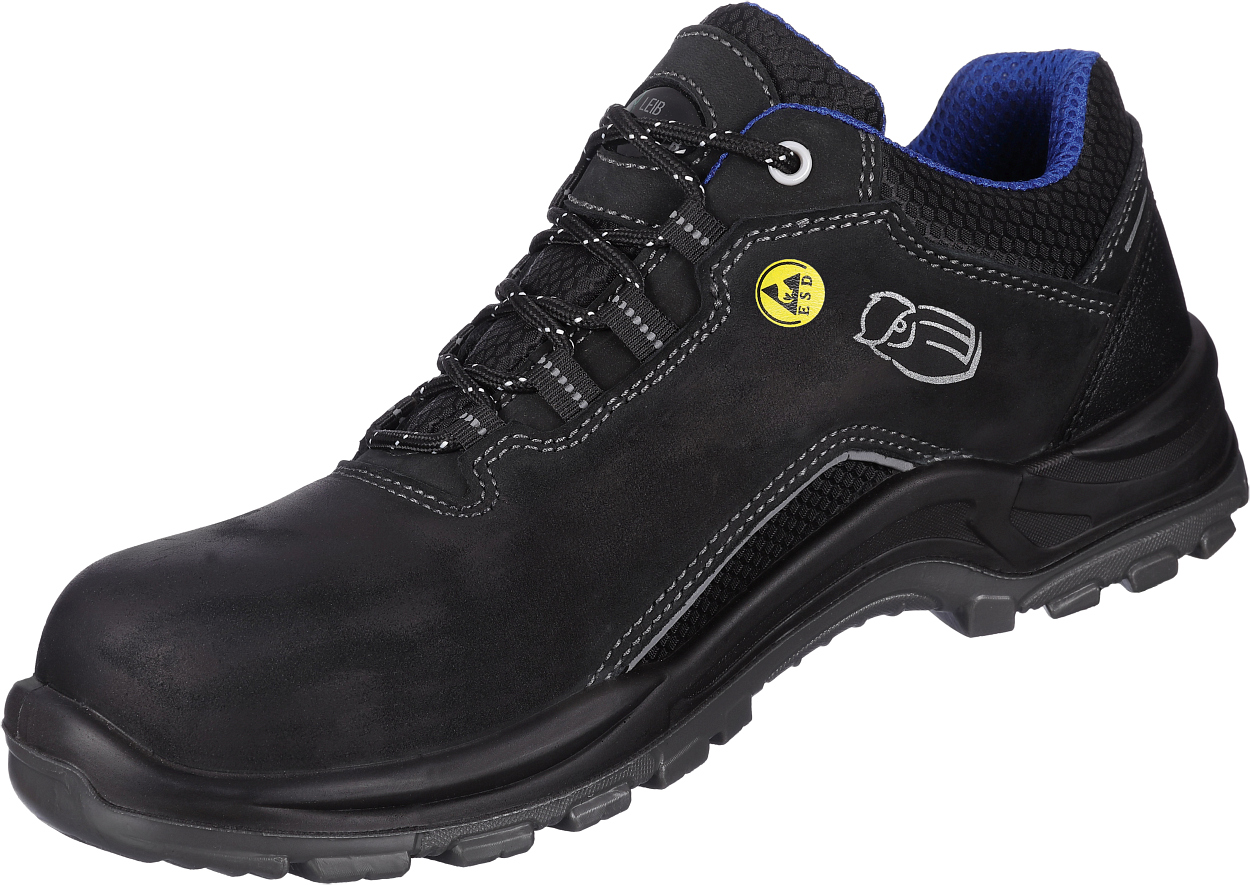 Halbschuh L3141 Linz in Schwarz, Gr. 47 von Leibwächter