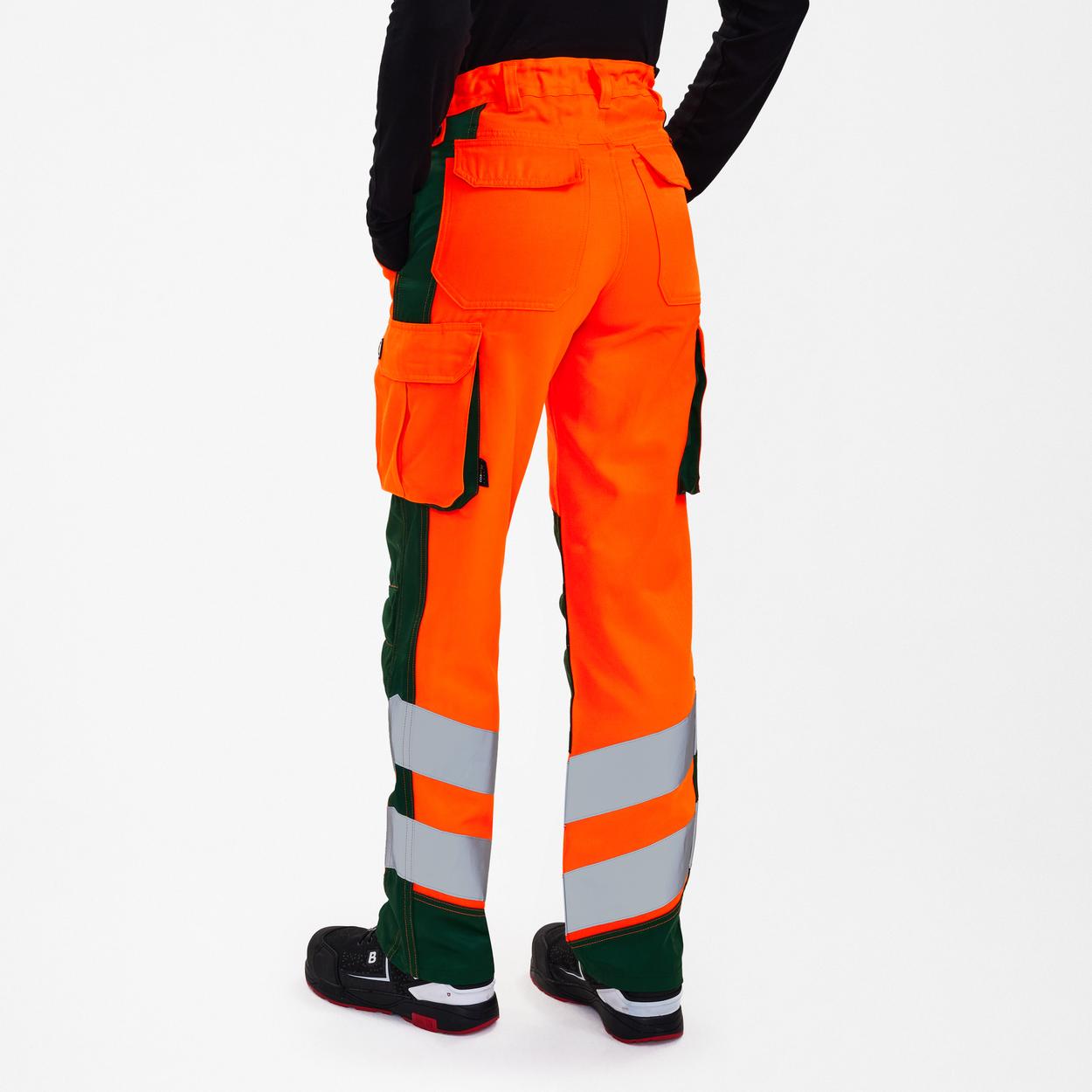 ENGEL Safety Light Damen Arbeitshose in Orange/Grün, Größe 48