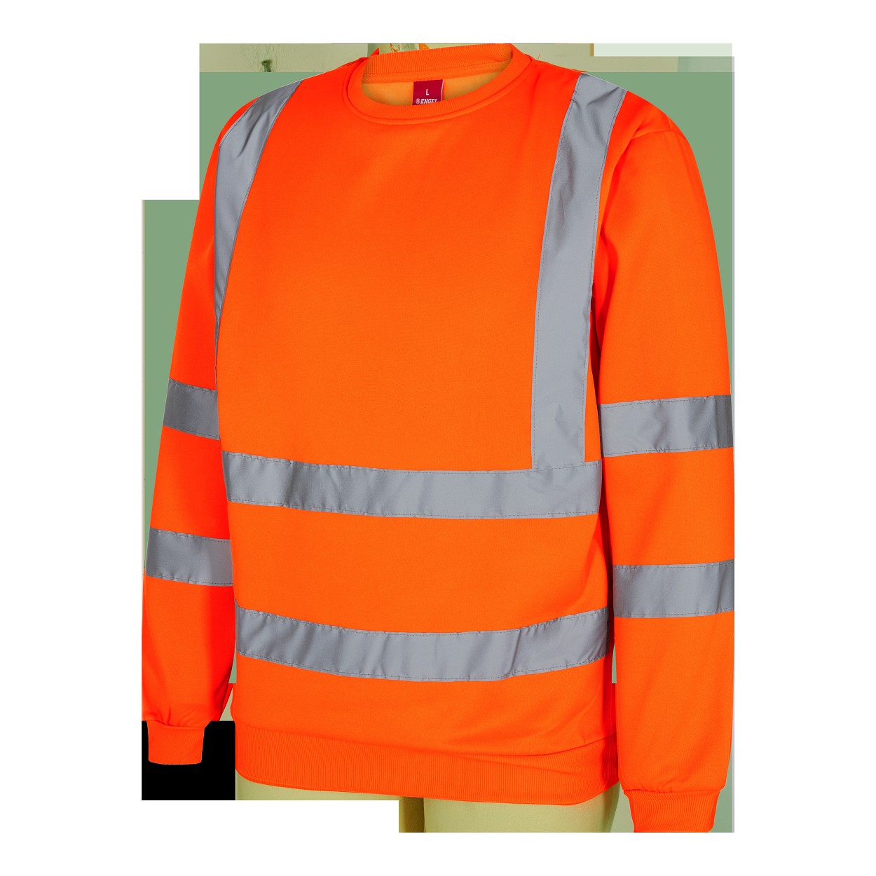 ENGEL Safety Sweatshirt in Hi-vis Orange, Größe XS