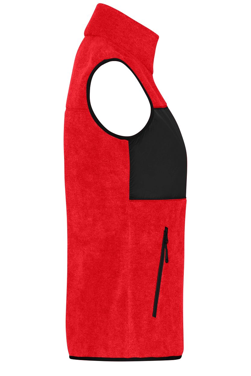 Ladies' Fleece Vest GRS "JN1309" in Red/Black, Größe 2XL - Daiber
