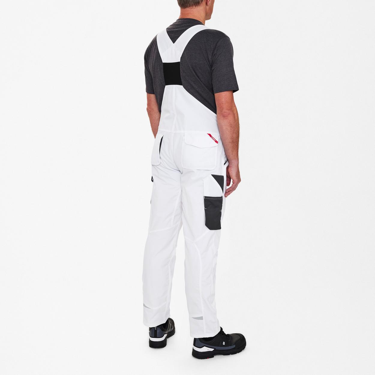 ENGEL Galaxy Light Latzhose in Weiss/Anthrazit Grau, Größe 106