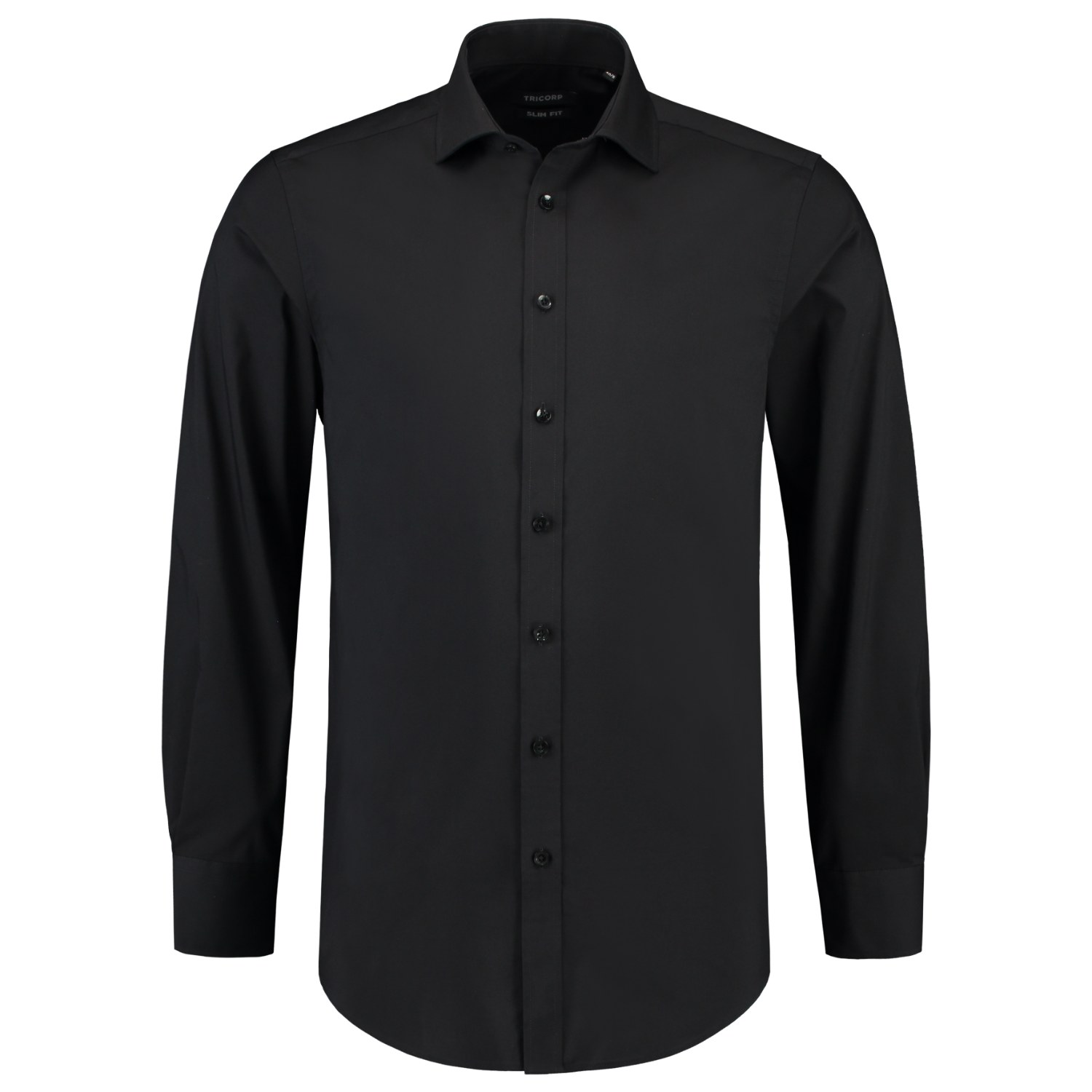 TRICORP Hemd Stretch Fitted in Black – Vorderansicht