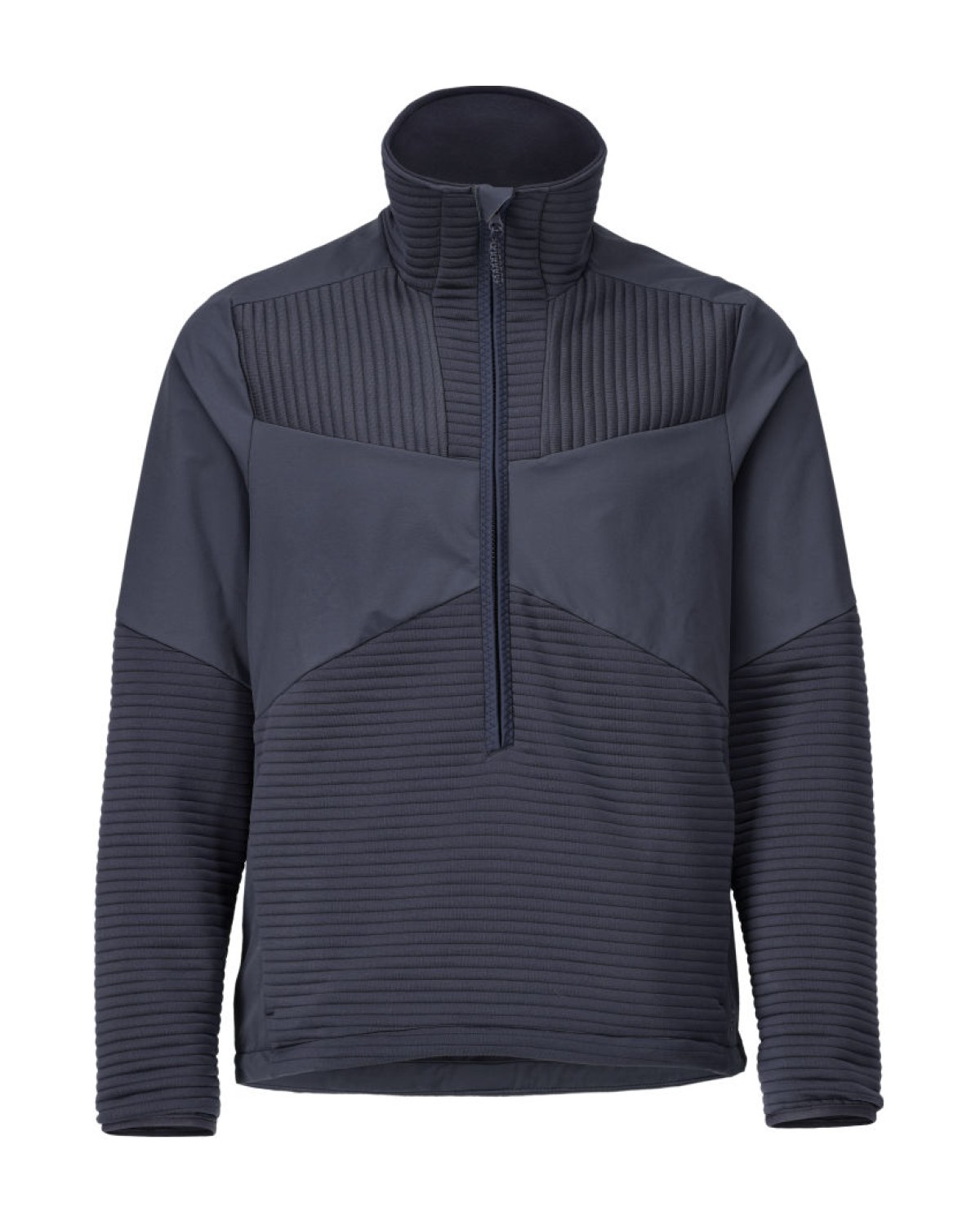 MASCOT Customized Fleecejacke mit kurzem Reißverschluss und Futter in Schwarzblau – Vorderansicht